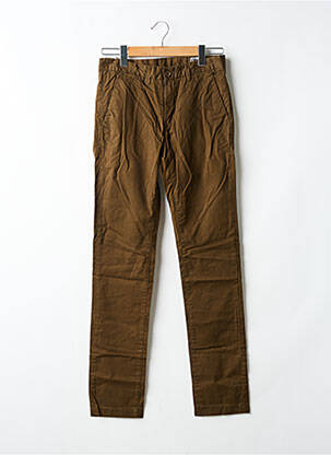 Pantalon chino tissage popeline taille normale marron TEDDY SMITH homme