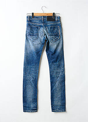 Jeans coupe slim fermeture boutonnée sur le devant taille normale bleu DONOVAN homme