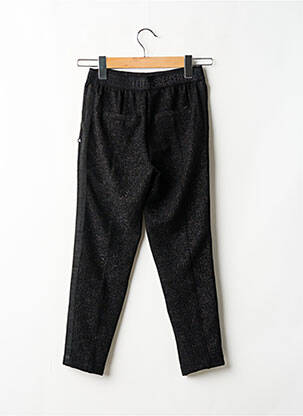 Pantalon droit poches taille élastique noir LE TEMPS DES CERISES fille