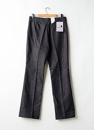 Pantalon droit fermeture zippée sous rabat avec crochet taille normale noir CARHARTT homme