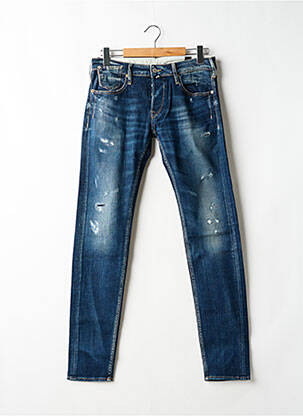 Jeans coupe slim fermeture boutonnée sur le devant taille normale bleu LE TEMPS DES CERISES homme