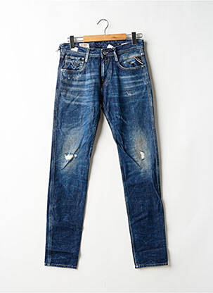 Jeans coupe slim stretch taille normale bleu REPLAY homme