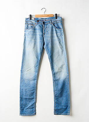 Jeans coupe slim fermeture boutonnée sur le devant taille normale bleu DONOVAN homme