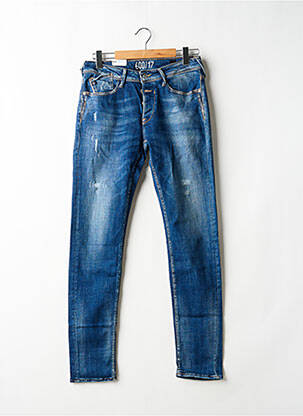 Jeans coupe slim fermeture boutonnée sur le devant taille normale bleu LE TEMPS DES CERISES homme