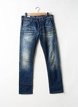 Jeans coupe slim fermeture boutonnée sur le devant taille normale bleu DONOVAN homme
