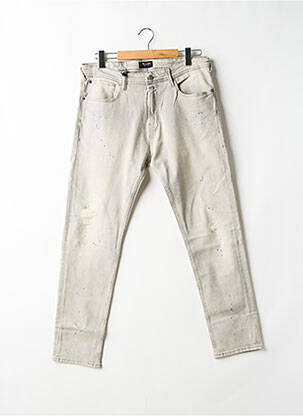 Jeans coupe droite beige TEDDY SMITH pour homme