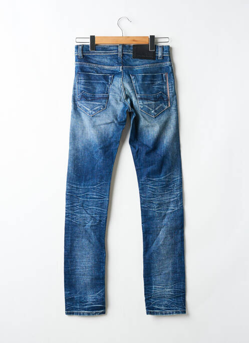 Jeans coupe slim fermeture boutonnée sur le devant taille normale bleu DONOVAN homme
