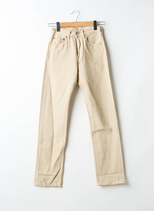 Jeans coupe droite beige LEVIS pour femme