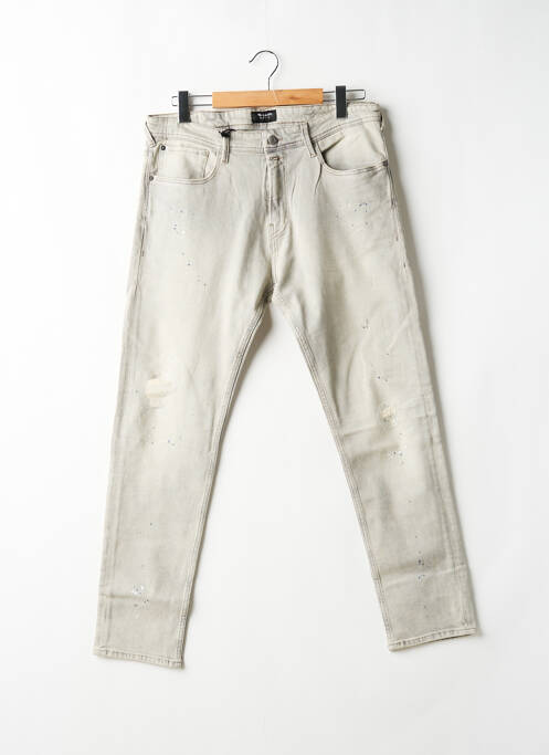 Jeans coupe droite beige TEDDY SMITH pour homme