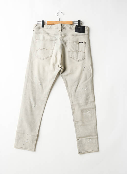 Jeans coupe droite beige TEDDY SMITH pour homme