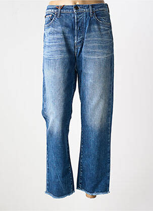 Jeans coupe droite broderie rivets taille normale bleu DONOVAN femme