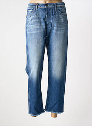 Jeans coupe droite taille haute taille haute bleu DONOVAN femme