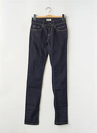 Jeans coupe slim fermeture zippée sous rabat boutonné bleu PEPE JEANS femme