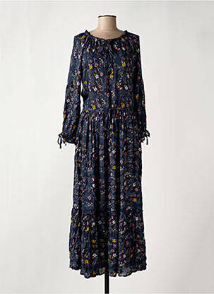 Robe longue manches longues manches longues bleu TEDDY SMITH femme