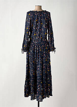 Robe longue manches longues manches longues bleu TEDDY SMITH femme