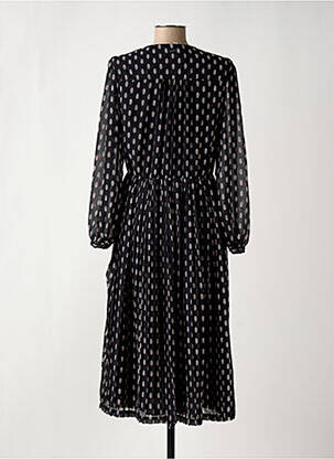Robe mi-longue imprimé fantaisie manches longues noir PEPE JEANS femme