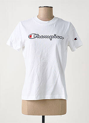 T-shirt coupe cintrée manches courtes blanc CHAMPION femme