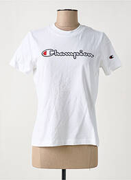T-shirt coupe cintrée manches courtes blanc CHAMPION femme