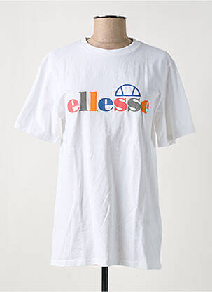 T-shirt sérigraphie floquée manches courtes blanc ELLESSE femme