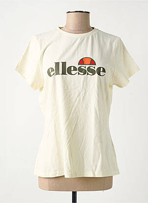 T-shirt sérigraphie floquée manches courtes jaune ELLESSE femme