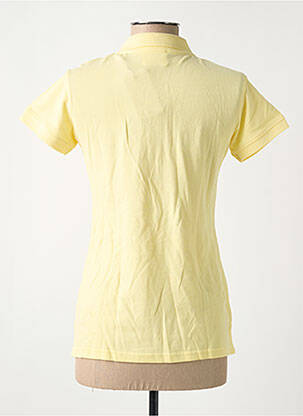 Polo broderie motifs brodés manches courtes jaune TEDDY SMITH femme
