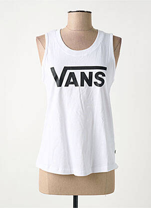 Débardeur coupe cintrée sans manche blanc VANS femme