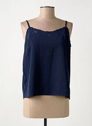 Top manches bretelles ajustables fines bretelles bleu GRACE & MILA femme