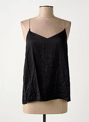 Top coupe fluide fines bretelles noir GRACE & MILA femme