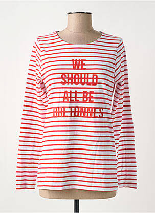 T-shirt manches longues manches longues rouge BREIZH ANGEL femme
