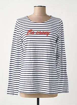 T-shirt manches longues manches longues bleu BREIZH ANGEL femme