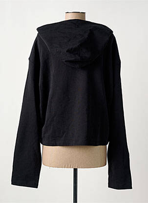 Sweat-shirt à capuche broderie manches longues noir ADIDAS femme
