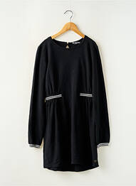 Robe mi-longue col rond manches longues noir TEDDY SMITH fille