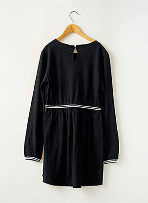 Robe mi-longue col rond manches longues noir TEDDY SMITH fille