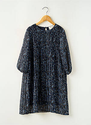 Robe mi-longue doublure manches longues bleu TEDDY SMITH fille