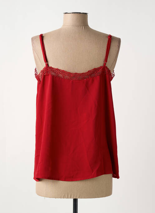 Top col v fines bretelles rouge GRACE & MILA femme