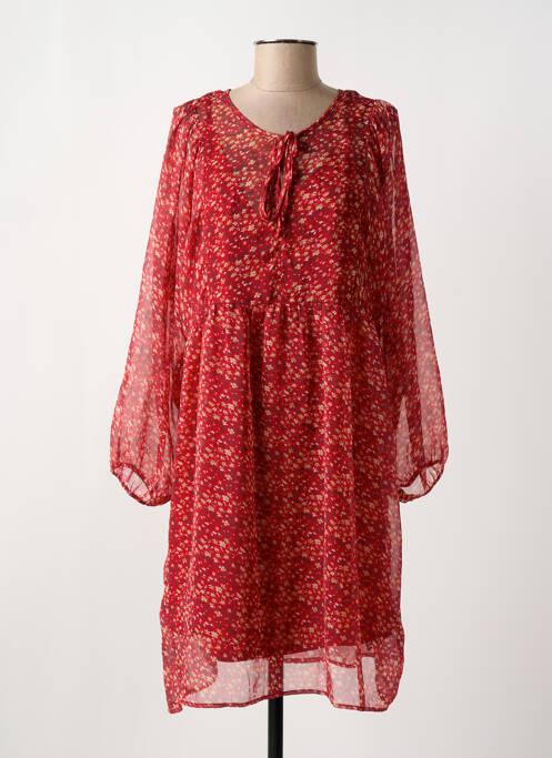 Robe mi-longue rouge SCHOOL RAG pour femme