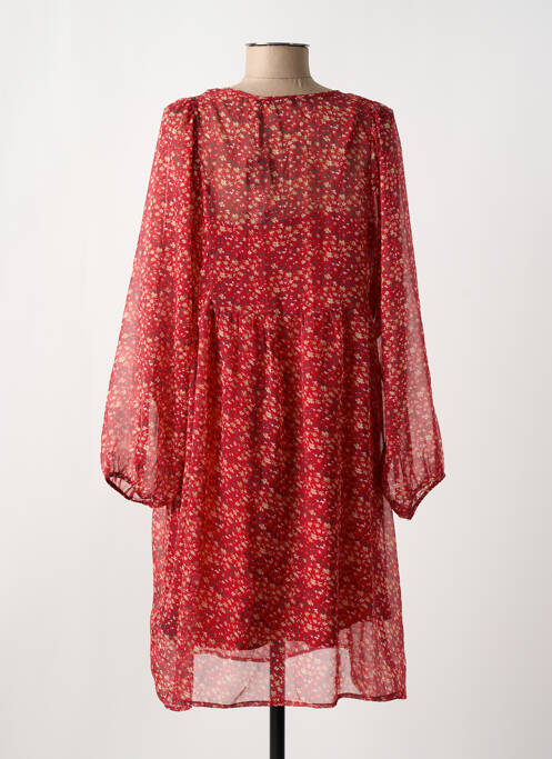 Robe mi-longue rouge SCHOOL RAG pour femme