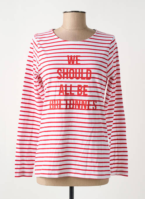 T-shirt rouge BREIZH ANGEL pour femme