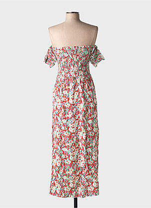 Robe mi-longue manches courtes manches courtes rouge C'FLO femme