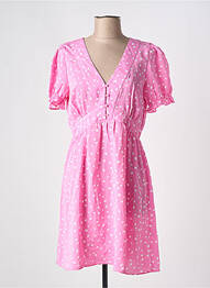 Robe courte manches courtes manches courtes rose LILI & LALA femme