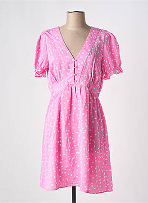 Robe courte manches courtes manches courtes rose LILI & LALA femme