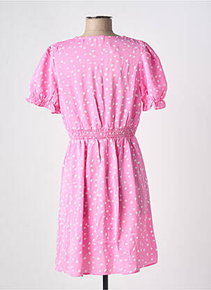 Robe courte manches courtes manches courtes rose LILI & LALA femme