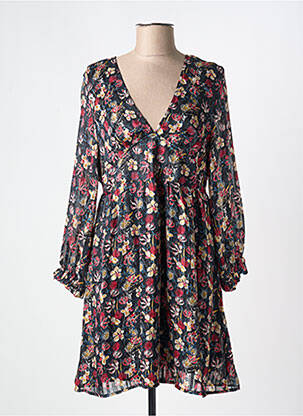Robe courte manches longues manches longues noir LILI & LALA femme