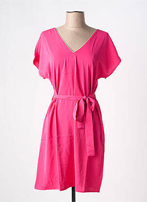 Robe courte manches courtes manches courtes rose AKOZ DE TOI femme