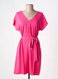 Robe courte manches courtes manches courtes rose AKOZ DE TOI femme