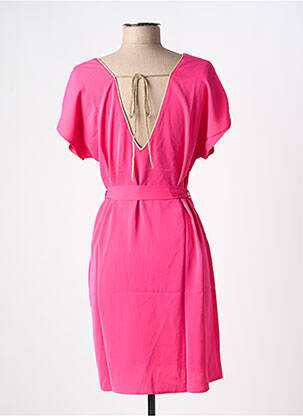 Robe courte manches courtes manches courtes rose AKOZ DE TOI femme