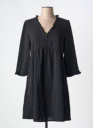 Robe courte manches 3/4 manches 3/4 noir LILI & LALA femme