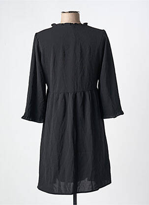 Robe courte coupe fluide manches 3/4 noir LILI & LALA femme