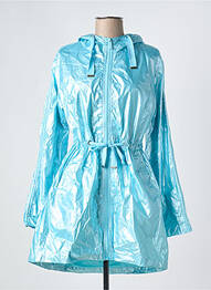Imperméable fermeture zippée sur le devant a capuche bleu ATTRAIT femme