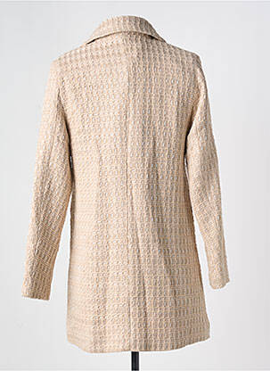 Manteau court poches sans capuche beige HF WOMAN COLLECTION femme